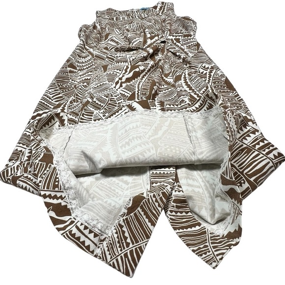 J. MCLAUGHLIN Brown White Tropical Sleeveless Anne Sheath Dress Size 8 - Picture 9 of 16